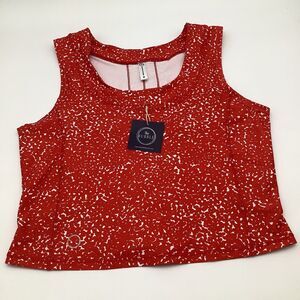 The Bubble Womens Lexi Crop‎ Tank Top Red Size Medium NWT